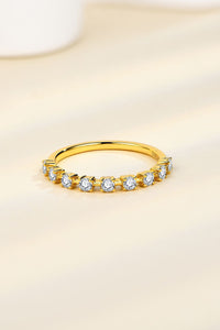 Gold Ring  Band Dainty Moissanite 925 Sterling Silver Ring