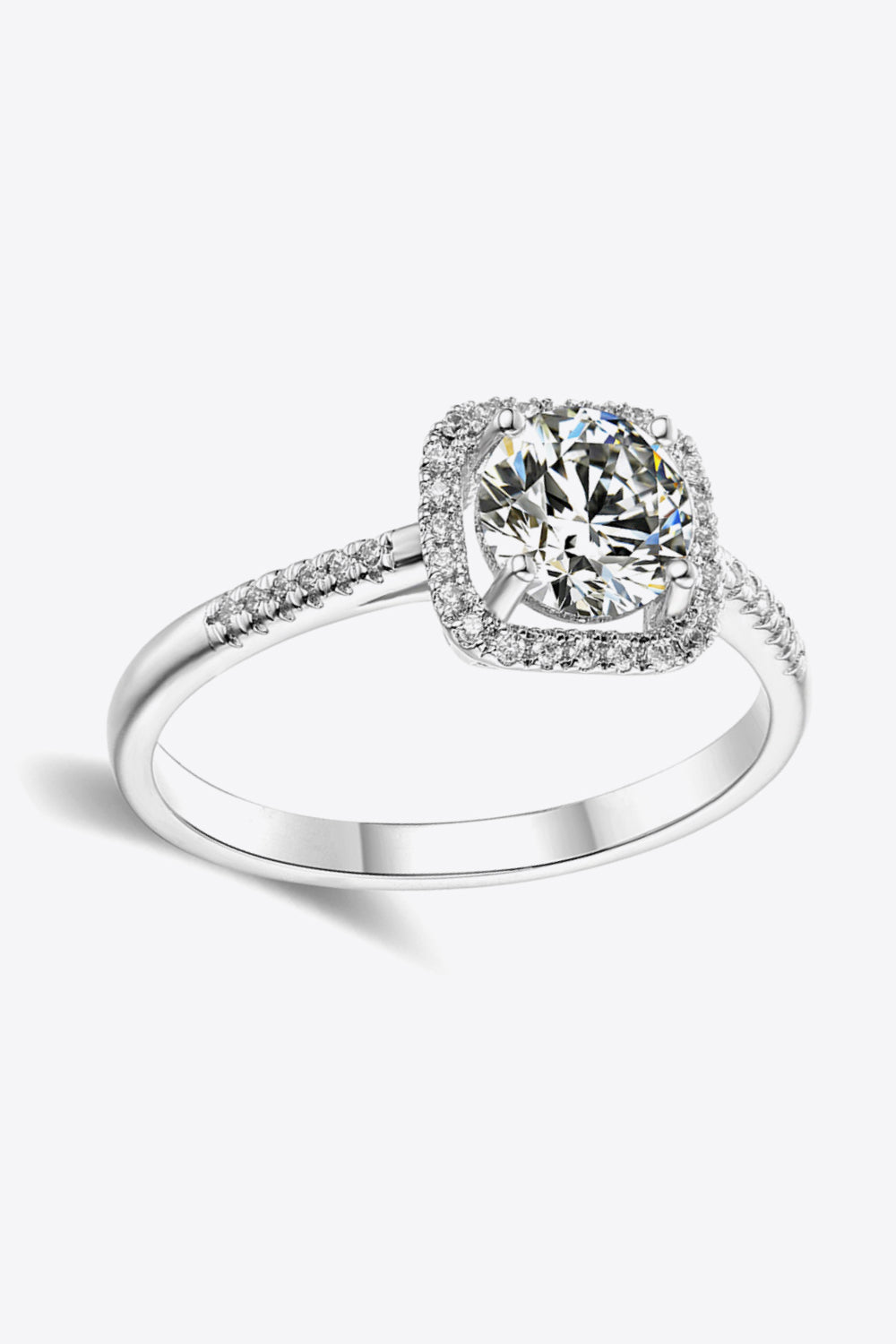 Princess Cut Engagement Ring Moissanite 925 Sterling Silver Women's Fine Jewelry Cocktail Wrings