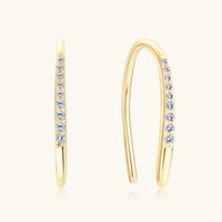 Moissanite 925 Sterling Silver U Shape Earrings