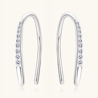 Moissanite 925 Sterling Silver U Shape Earrings