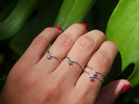 Amethyst, blue topaz, citrine, emerald tiny dainty rings with gemstones for good energy healing rings for good luck .925 sterling silver gift ideas birthday gift jewelry Kesley Boutique Miami cool jewelry, trending jewelry