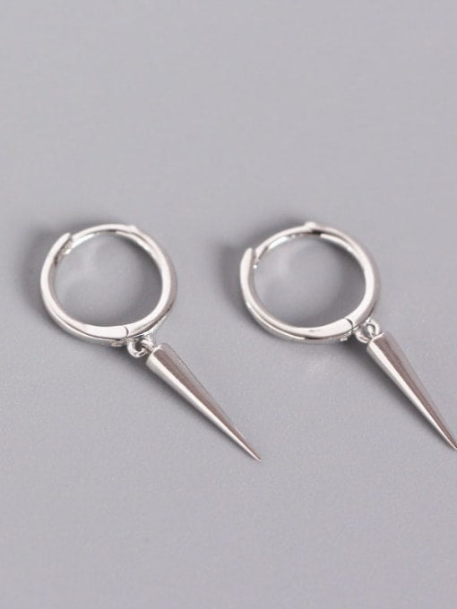 Spike Dagger Dainty Earrings, .925 sterling silver Earrings, 18K Gold Plated Huggie Hoop Earrings