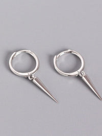 Spike Dagger Dainty Earrings, .925 sterling silver Earrings, 18K Gold Plated Huggie Hoop Earrings