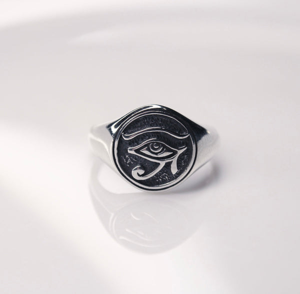 eye of horus ring , rings, mens rings, signer rings, evil eye rings