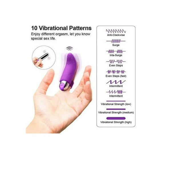 10 Modes Finger Vibrator Clitoris Massage G Spot Stimulation