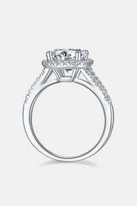 Princess Cut Engagement Affordable Diamond Simulation 3 Carat Moissanite Halo Ring