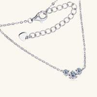 925 Sterling Silver Inlaid Moissanite Necklace