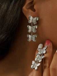 earrings, dangle earrings, white gold dangle earrings, big earrings, nice earrings, nice dangle earrings, cute dangle earrings, trending jewelry, trending accessories, butterfly earrings, butterfly jewelry, trending jewelry, birthday gift ideas, graduation gift ideas, nice jewelry, gold plated earrings, tarnish free jewelry, earrings that dont rust, waterproof earrings, kesley jewelry, designer jewelry, kesley fashion, kesley isaza