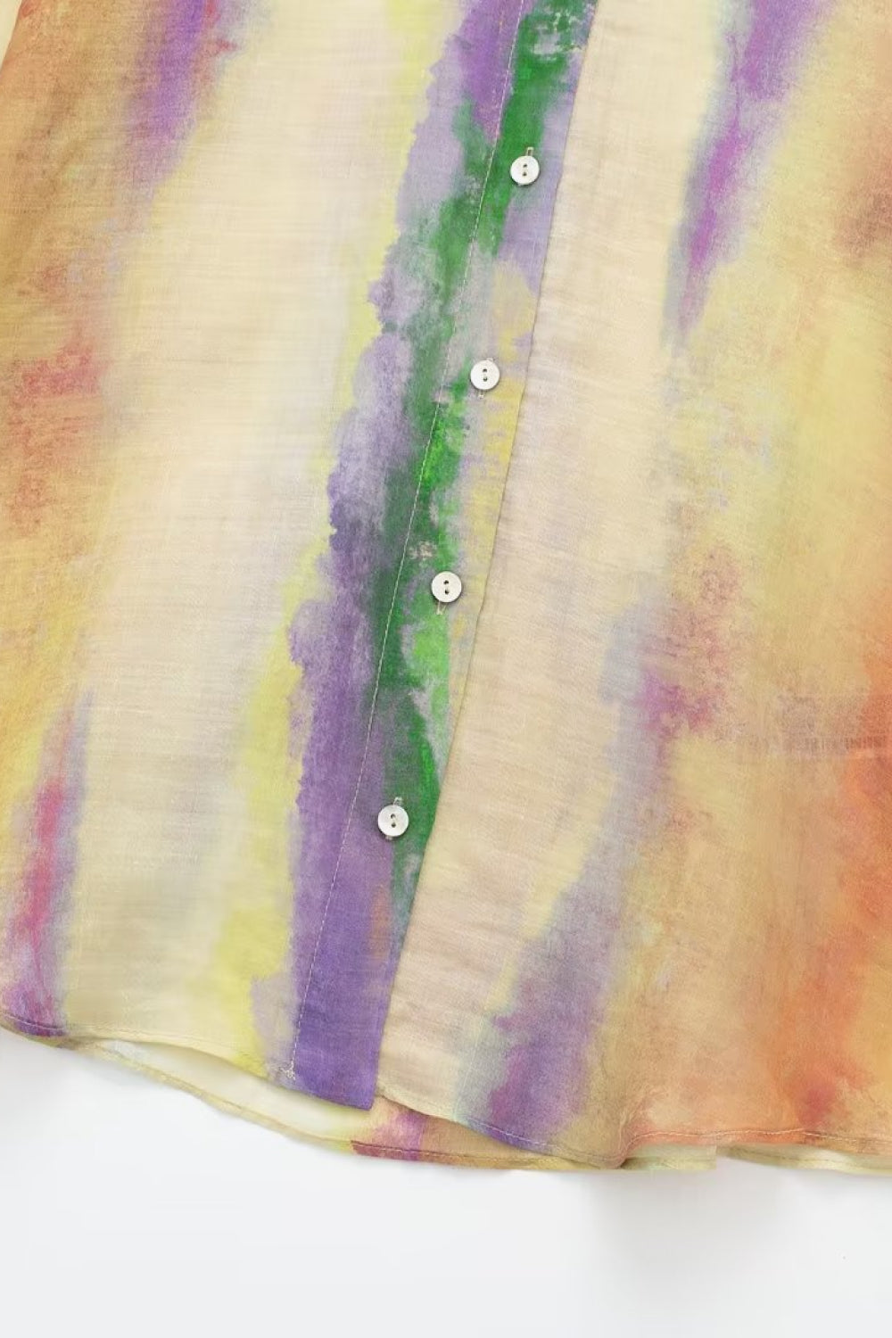 Shirt and Midi Skirt Set 100% Linen  Women's Fashion 2 Piece Outfit SetTie-Dye Premium Luxury Fashion