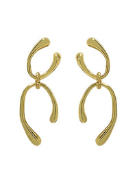 earrings, wishbone jewelry, wishbone earrings, gold plated earrings, cute earrings, dangle earrings, plain earrings, gold plated jewelry, luxury earrings, dangle earrings, minimalist earrings, dangle earrings, gift ideas, nice gold earrings, real gold plated earrings, gold jewelry , kesley jewelry 