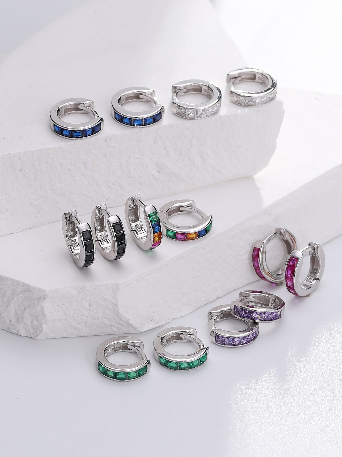 gold hoop earrings, small hoop earrings, baguette jewelry, emerald earrings, everyday earrings, nice earrings, gold plated earrings, gold plated hoop earrings, thick hoop earrings, chunky hoop earrings, rainbow jewelry, rainbow earrigs, sapphire earrings, ruby hoop earrings, black and hold hoop earrings, real sterling silver earrings, hypoallergenic earrings, waterproof earrings, trending jewelry, earrings 2025, instagram jewelry, best sellers jewelry, miami jewelry, brickell jewelry, kesley isaza 