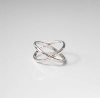 Ex Oh Silver Ring . 925 sterling silver
