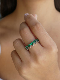 Heart Shaped Eternity Ring Sterling Silver 925 Engagement and Cocktail Rings  KESLEY