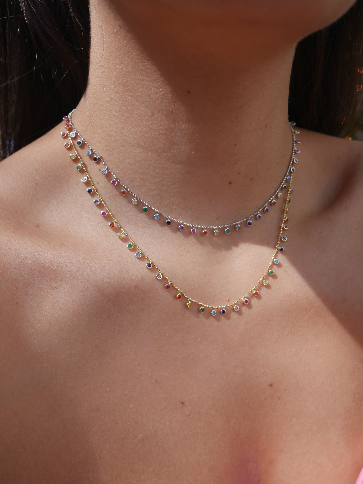 necklaces, womens jewelry, nice necklaces, rainbow necklace, chokers, tiktok fashion, fashion 2024, fashion 2025, how to layer necklaces, how to layer jewelry, birthday gifts, anniversary gifts, trending accessories, jewelry websites, kesley boutique, dainty necklaces, classy jewelry, real sterling silver jewelry 