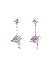 silver earrings, cute earrings, nice earrings, good quality jewelry, fine jewelry, real sterling silver earrings, designer jewelry, popular gift ideas, instagram jewelry viral, trending jewelry 2024, trending jewelry 2025, dangle earrings, minimalist jewelry, real white gold earrings, real white gold jewelry, kesley fashion, tarnish free jewelry, kesley, Planet earrings, kesley jewelry 