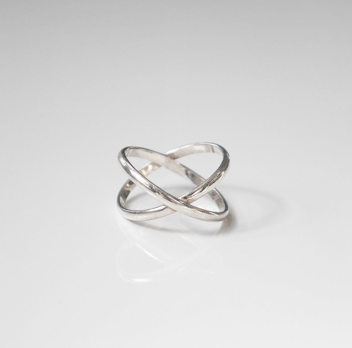 Ex Oh Silver Ring . 925 sterling silver